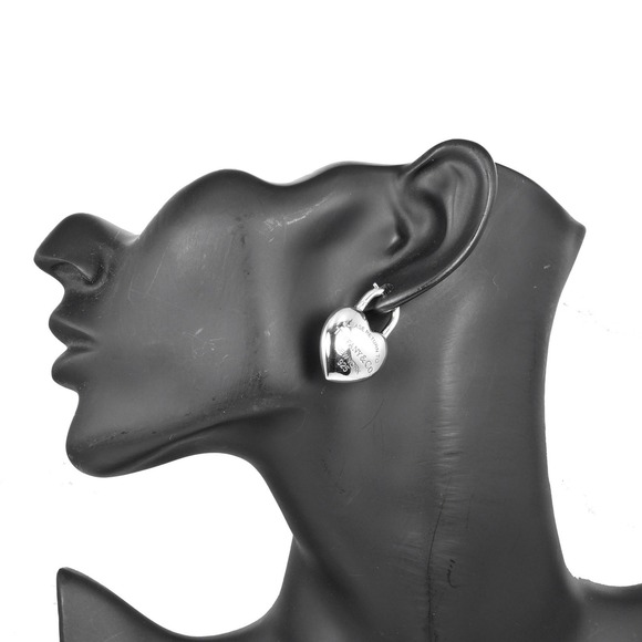 TIFFANY Authentic Silver Heart Earrings - Picture 2 of 7